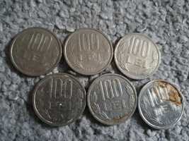 100 lei moneda monezi an 1994 an 1993 cu 9  tip codita