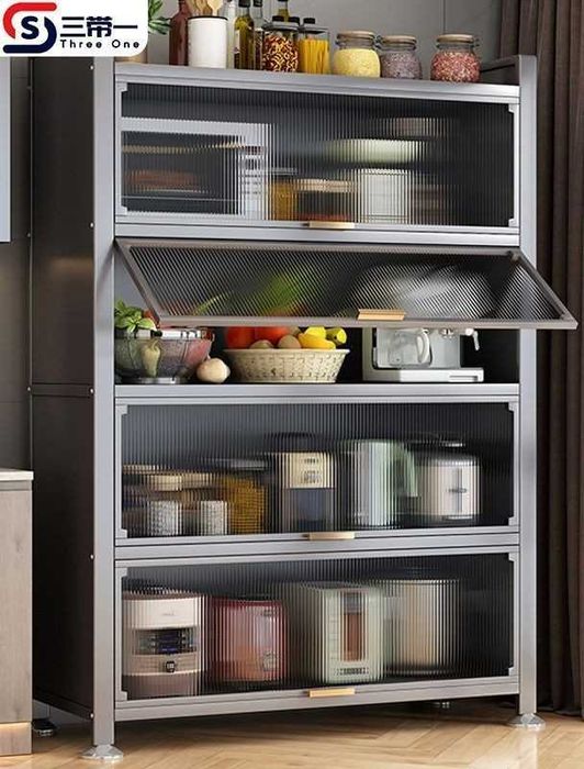 Кухонный сервант с верхней откидной дверцей/Шкаф для посуды