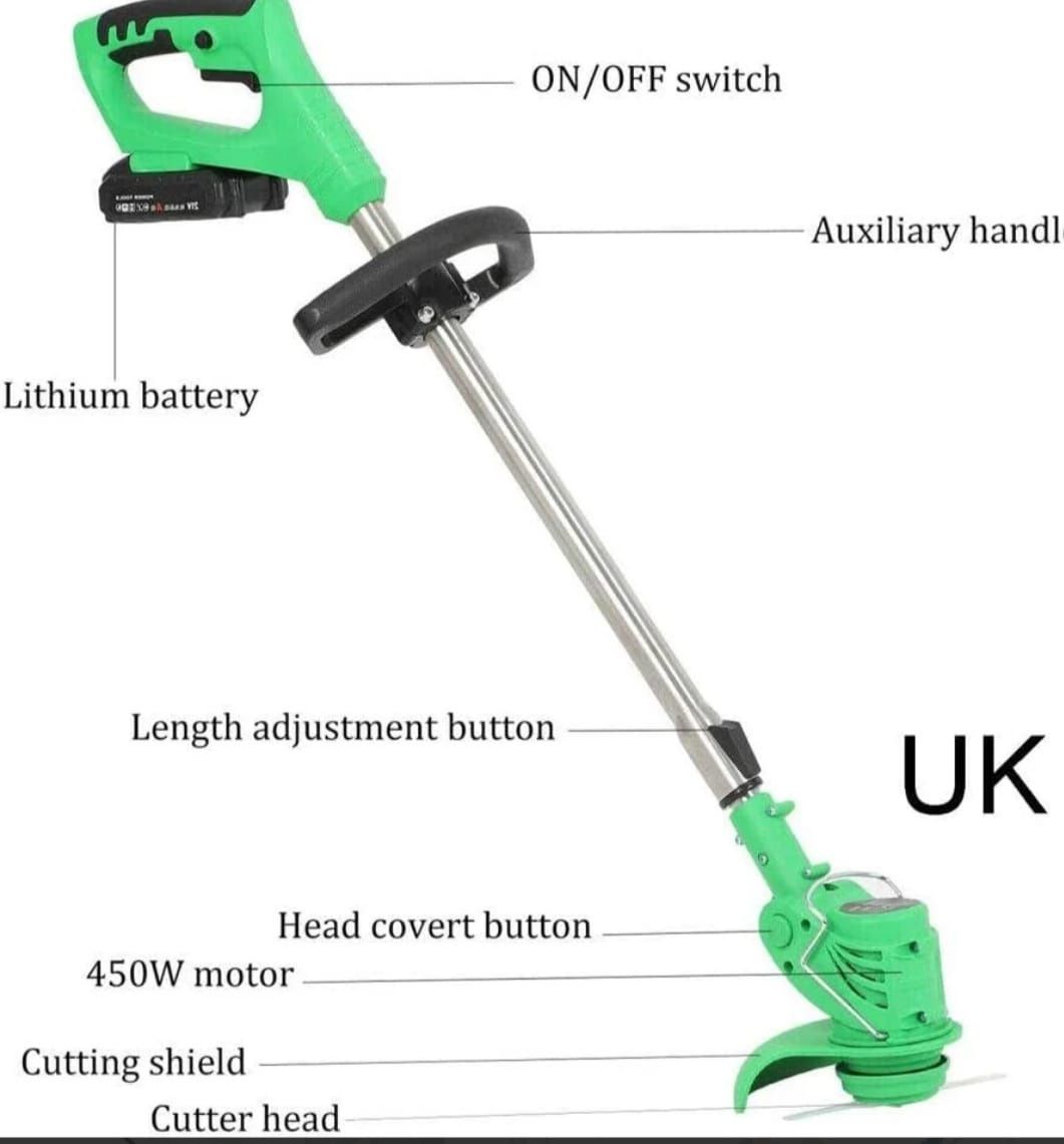 Trimmer ,motocoasa cu 2 acumulatori de 36v și 8 accesorii