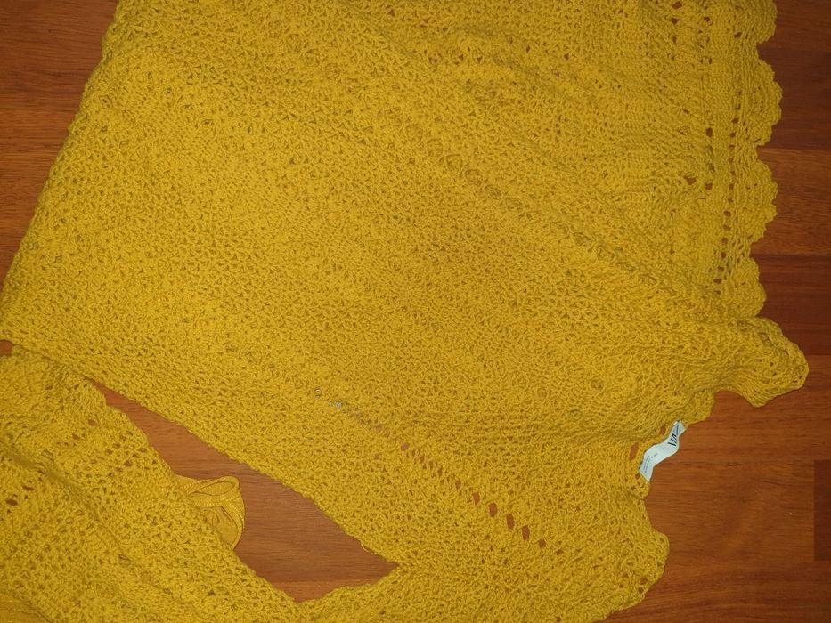 Vand rochie lungă Zara S M crosetata cu dublura