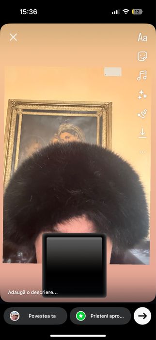 Pălărie din piele naturală și blană de vulpe