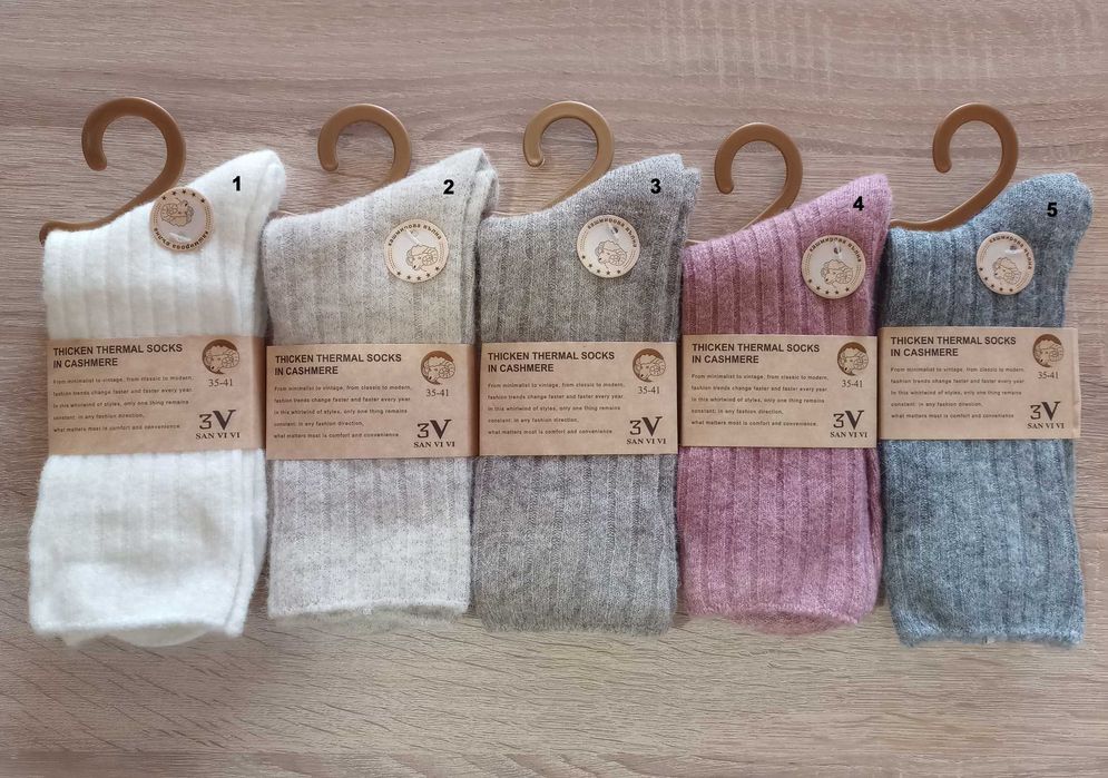 Дамски Топли и Меки Зимни Вълнени Чорапи от Кашмирена Вълна