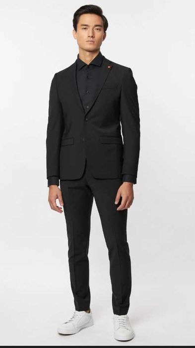 Sacou blazer slim 50 L premium Roy Robson lana super 110's negru