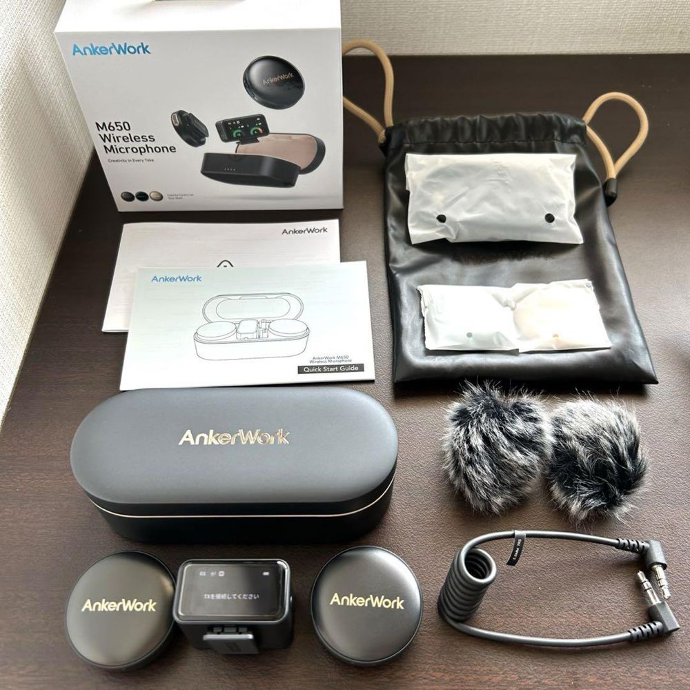 AnkerWork M650 Безжични микрофони 2+1 Сет Pro Noise Cancellation 200m