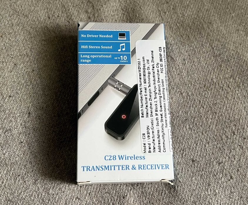 Transmițător și receptor audio wireless Bluetooth C28 nou sigilat