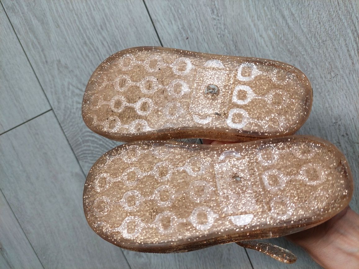 Sandale transparente cu nuanțe aurii River Island, mărime 27