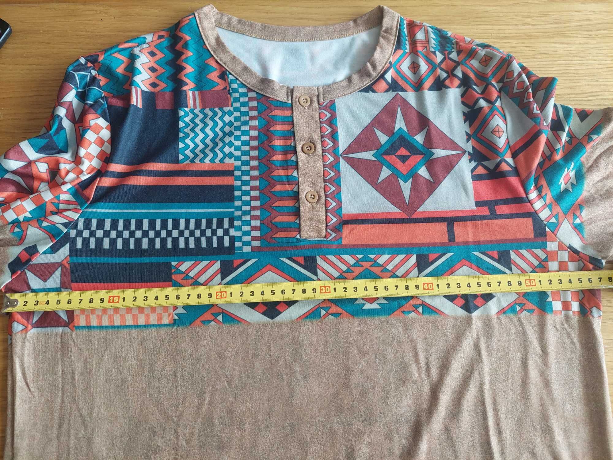 Памучна блуза (материал Jersey) с ИНДИАНСКИ МОТИВИ