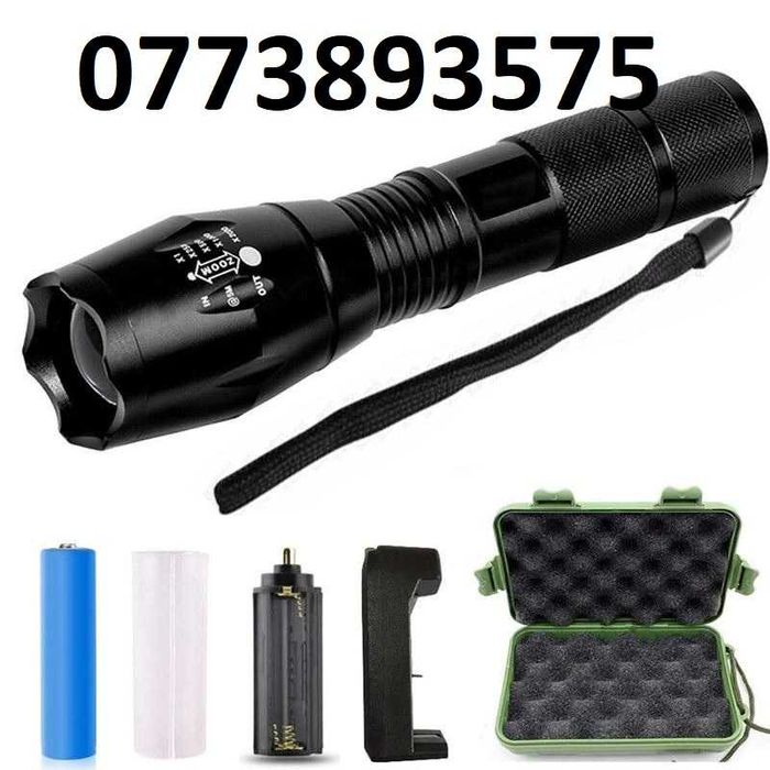 Lanterna LED puternica reincarcabila acumulator 18650