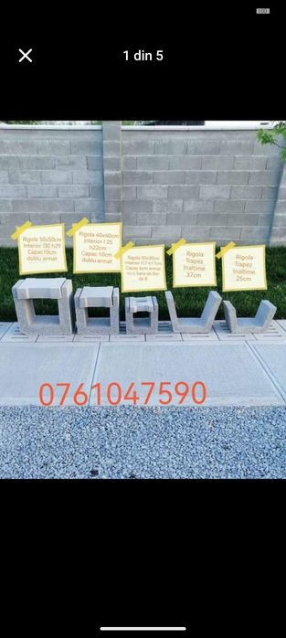 Rigole și capace șanț