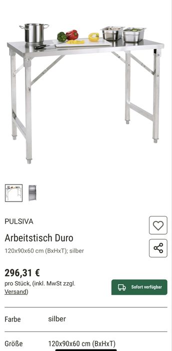 Masa inox/ Masa de lucru