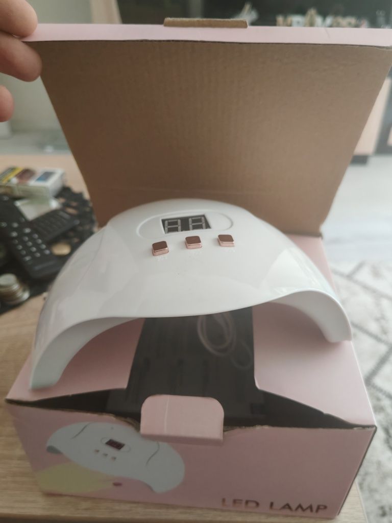 Комбинирана лампа за маникюр и педикюр, UV LED, Бяла, 36W