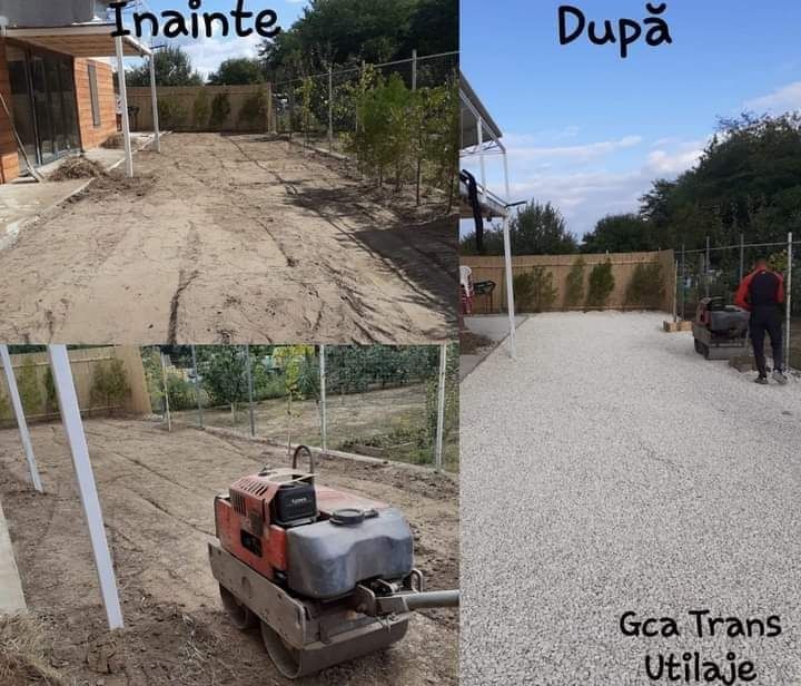 Compactări fundații, parcări, alei înguste, tot județul cu deservent