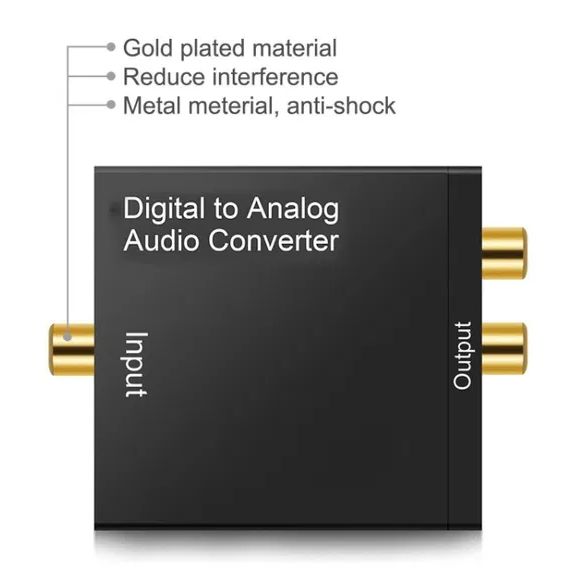 Висококачествен цифрово - аналогов аудио DAC с оптичен вход + Гаранция