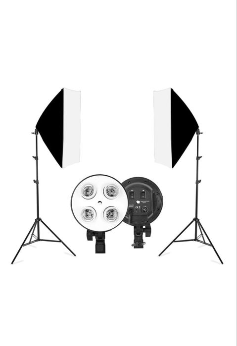 Софтбокс в подарок 4 лампочки