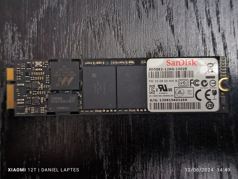 SSD M.2 128 GB / 256 GB SANDISK