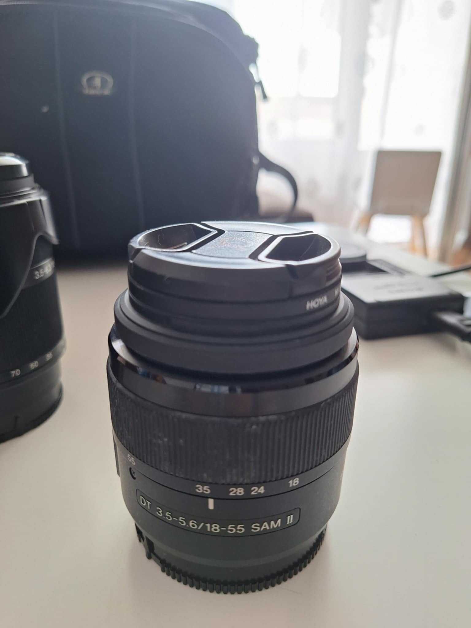 Sony a58 (с ТРИ обектива, чанта и SD карта 32гб SanDisk)
