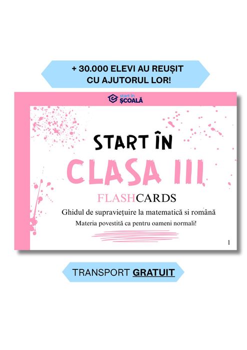 Culegere Clasa III Romana Matematica – Flashcard Start in Scoala