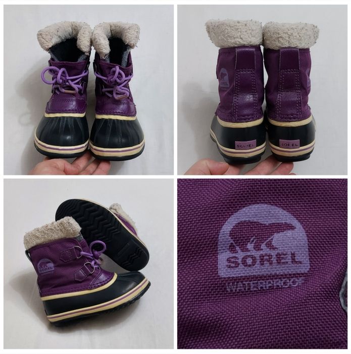 Cizme zapada SOREL Carnivale, ghete iarnă ptr copii, apreschiuri nr 30