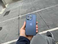 Iphone 15 pro, blue titanium