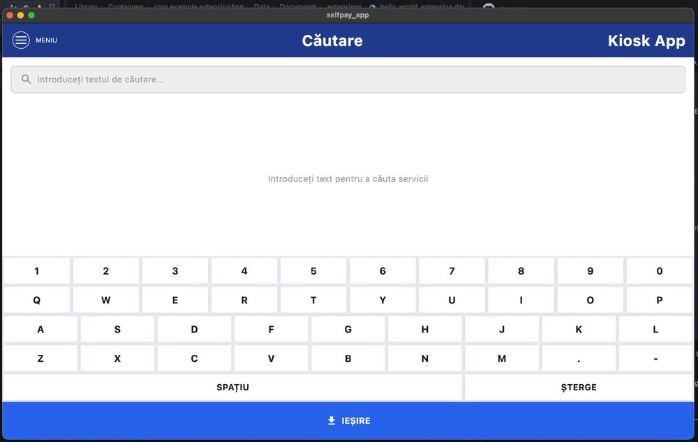 Kiosk app pentru automate tip kiosk