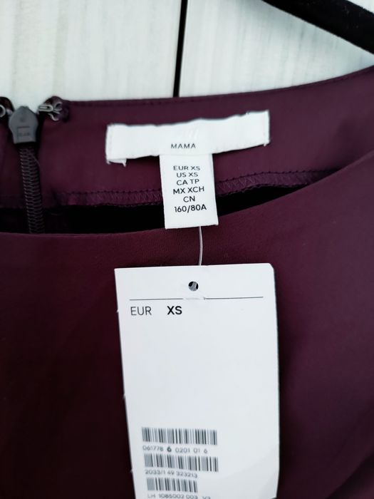 Нова рокля за бременни от сатен  МАМА H&M