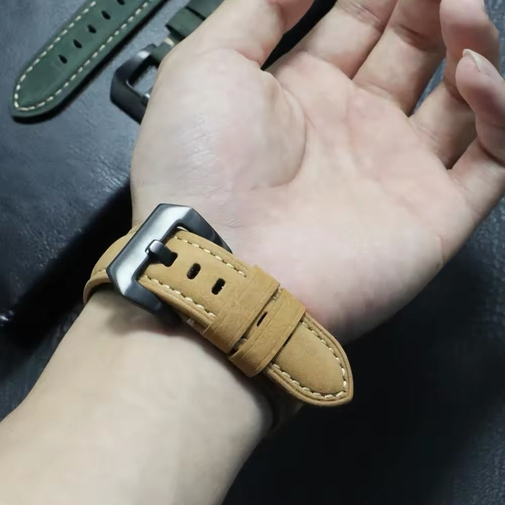 НОВО! Каишки от ЕСТЕСТВЕНА кожа за Apple Watch/Samsung/Garmin/Huawei