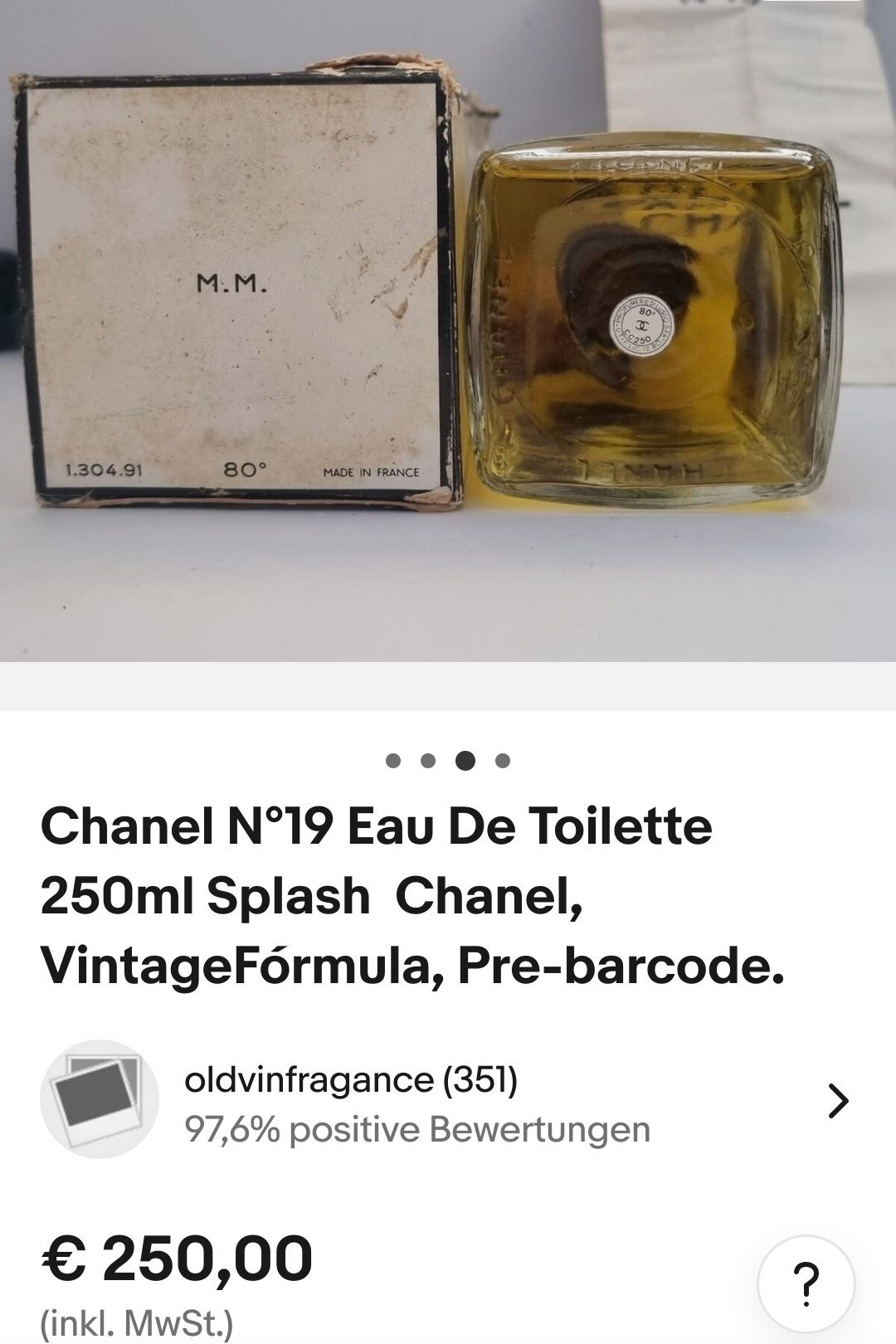 Parfum vintage femei, Chanel N°19