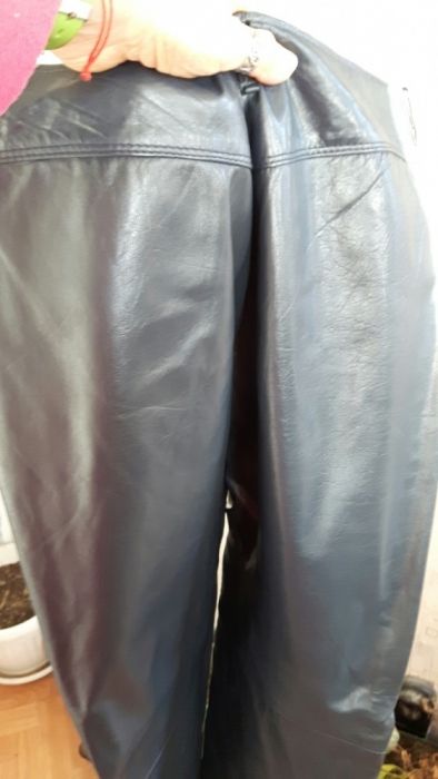 Панталон-сиво-син,цикламен,бежова пола-естествена кожа,сив 7/8 велур