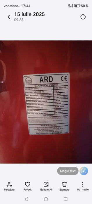 Puffer 1000 l și accesorii