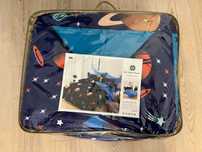 Lenjerie pat finet 6 piese - model Cosmos - NOUA