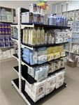 Стеллаж островной полка витрина торговое оборудование касса витринный