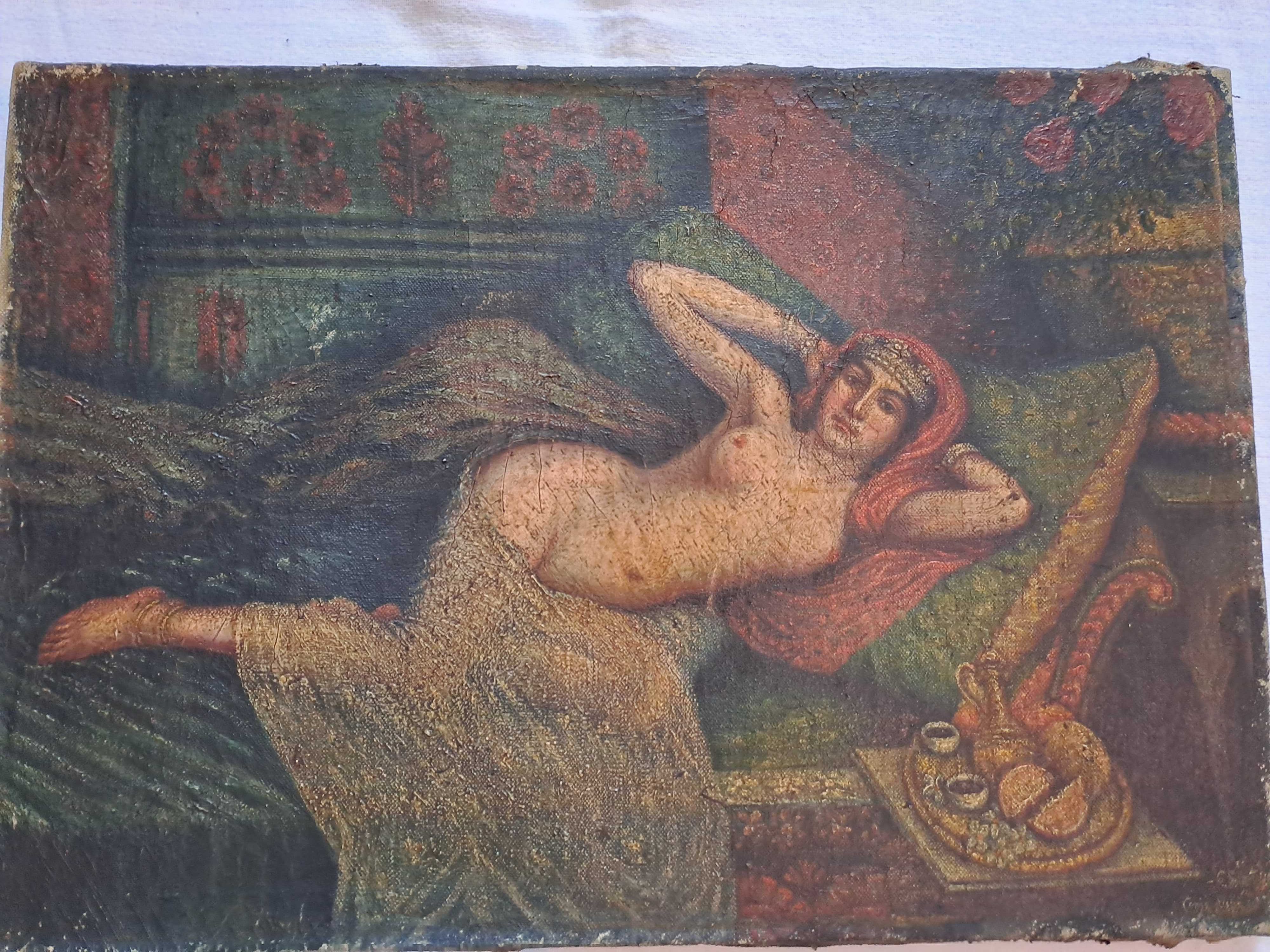 tablou pictura henri soulie 65/45 cm reproducere veche