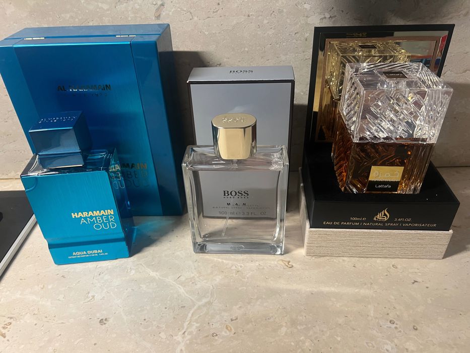 Al Haramain Aqua Dubai, Lattafa Khamrah, Boss