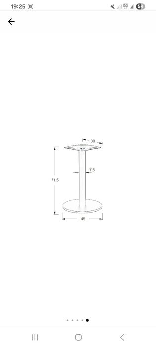 Picior de masa pentru hotel si restaurant SH-2010-1, 40x71,5 cm, negru