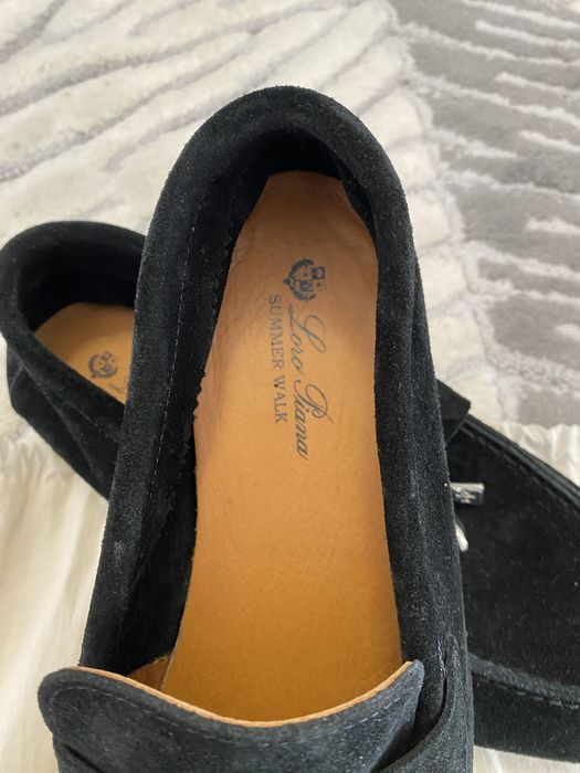 Mocasini din piele intoarsa noii Loro Piana