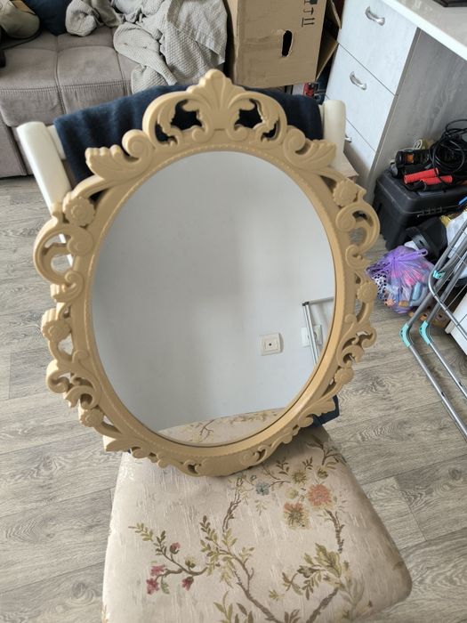 Зеркало в рамке Ажур 58,5*470мм настенное в хорошем состоянии