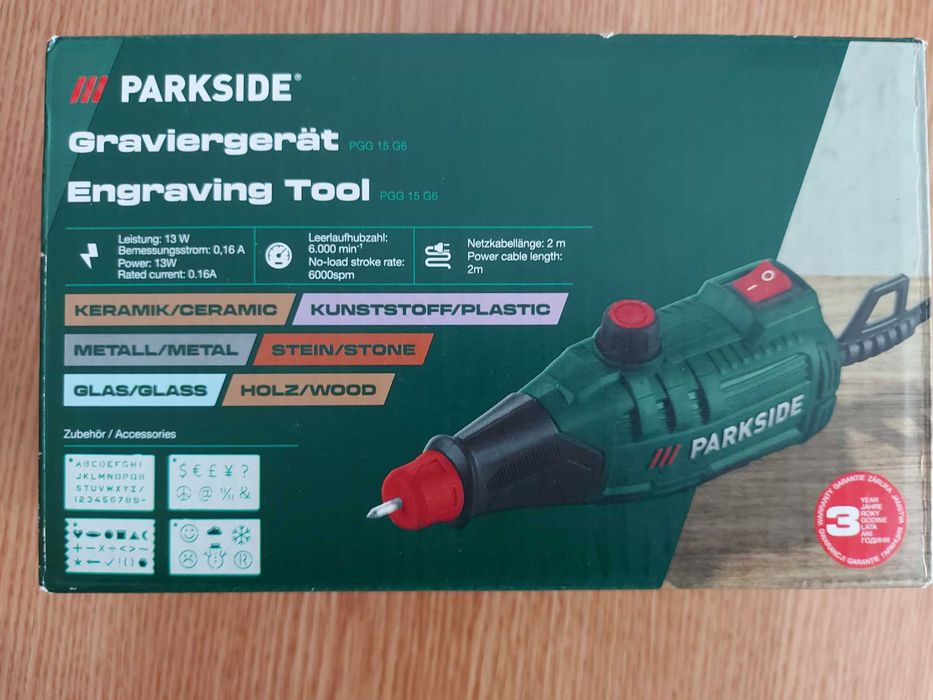 Aparat pentru gravura pe sticla, fier, lemn piatra etc Parkside
