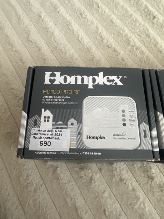 Detector gaz metan Homplex HD100 PRO RF – noi, sigilate