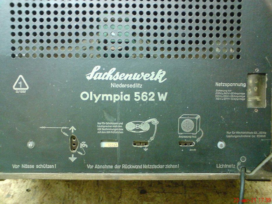 Немско радио ОЛИМПИЯ-1956г.