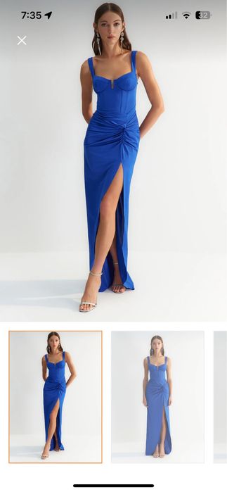 Рокля за повод, синя