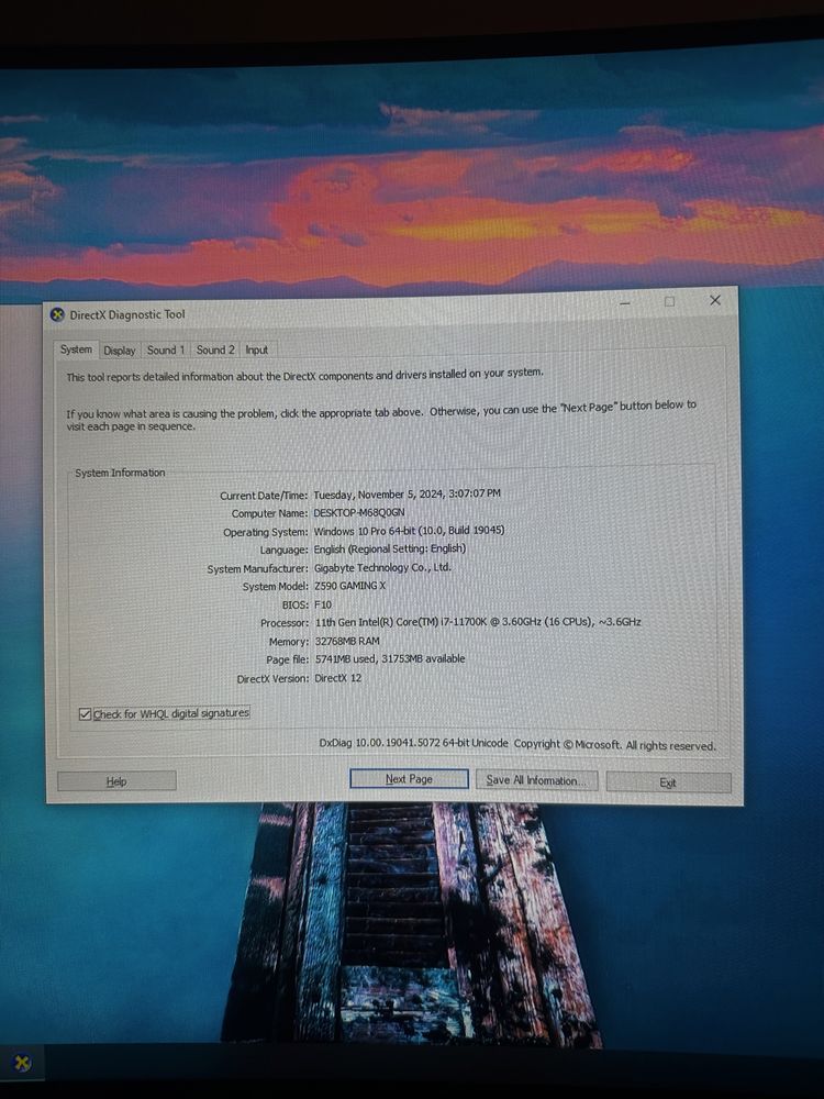 Vand Pc gaming i7-11700k