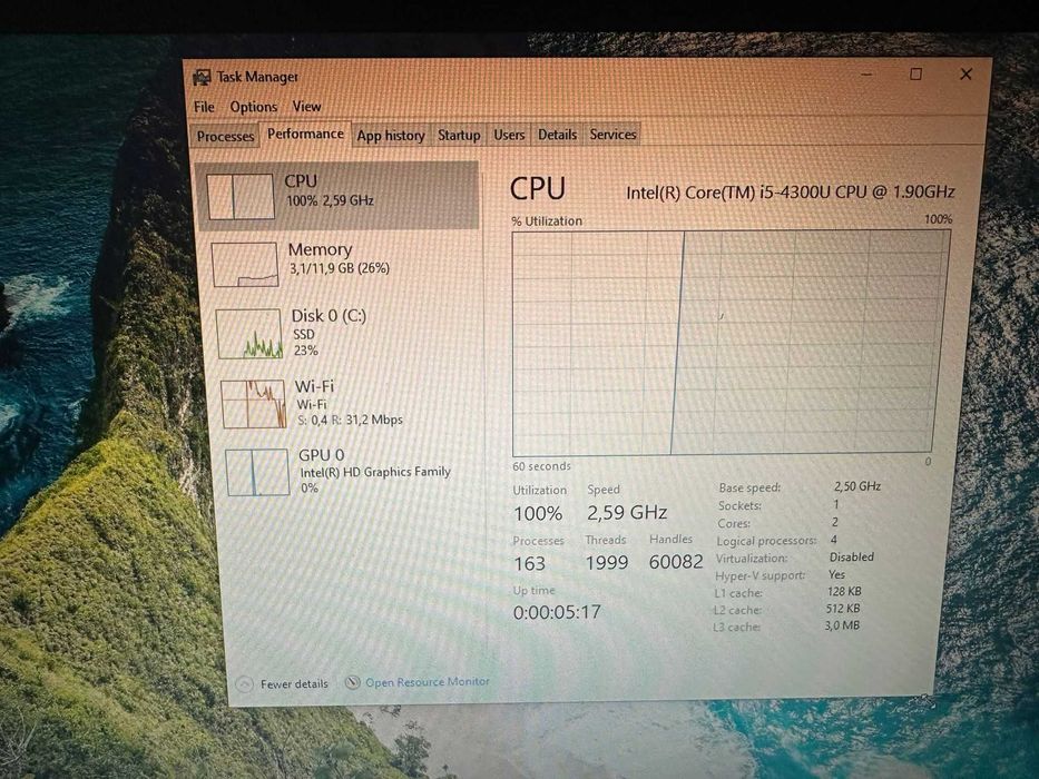 Laptop HP I5 gen 4 12 GB Ram SSD 256 GB Tastatura Iluminata