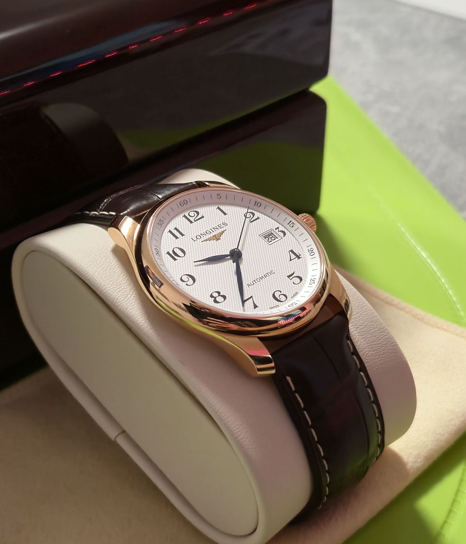 • LONGINES MASTER COLLECTION, Automatic, Aur 18k, Nou, Garantie 5 ani