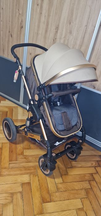 Cărucior Daliya 3 in 1 bej cu maro