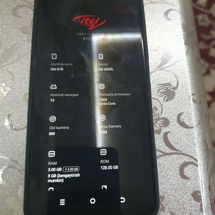 itel.A70.128г. Память. 3. Г