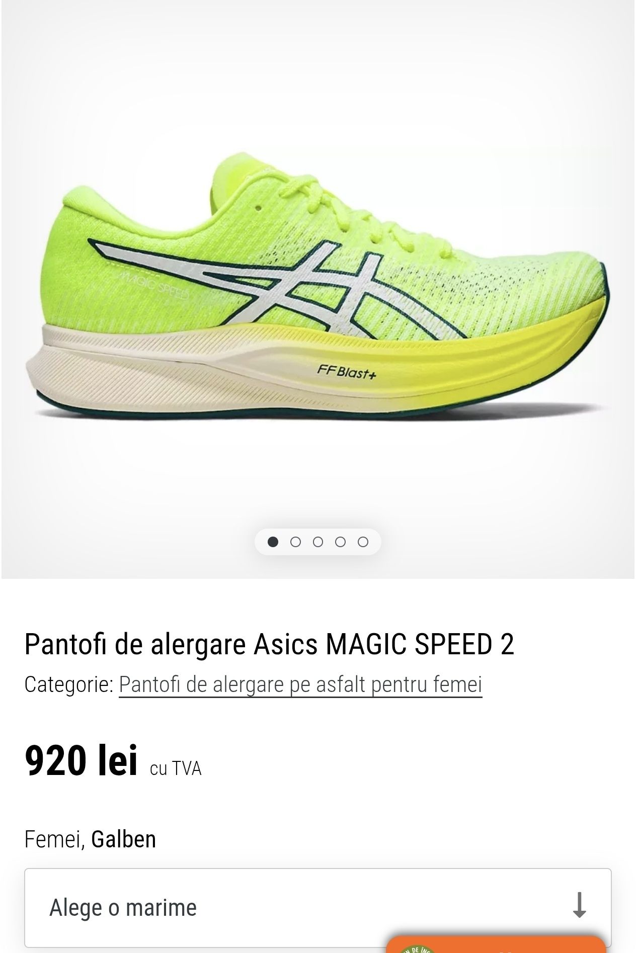 Adidasi de alergat Asics MagicSpeed 2 , marinea 41.5