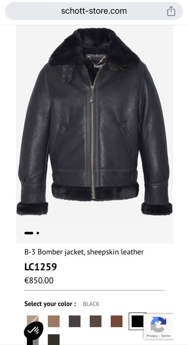 Schott NYC B-3 Bomber Jacket ОРИГИНАЛНО мъжко кожено яке - М