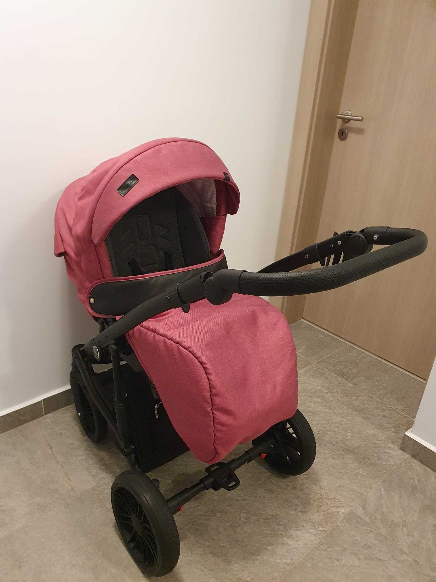 Carucior 3 in 1 KRAUSMAN OWO PLUS PINK - impecabil