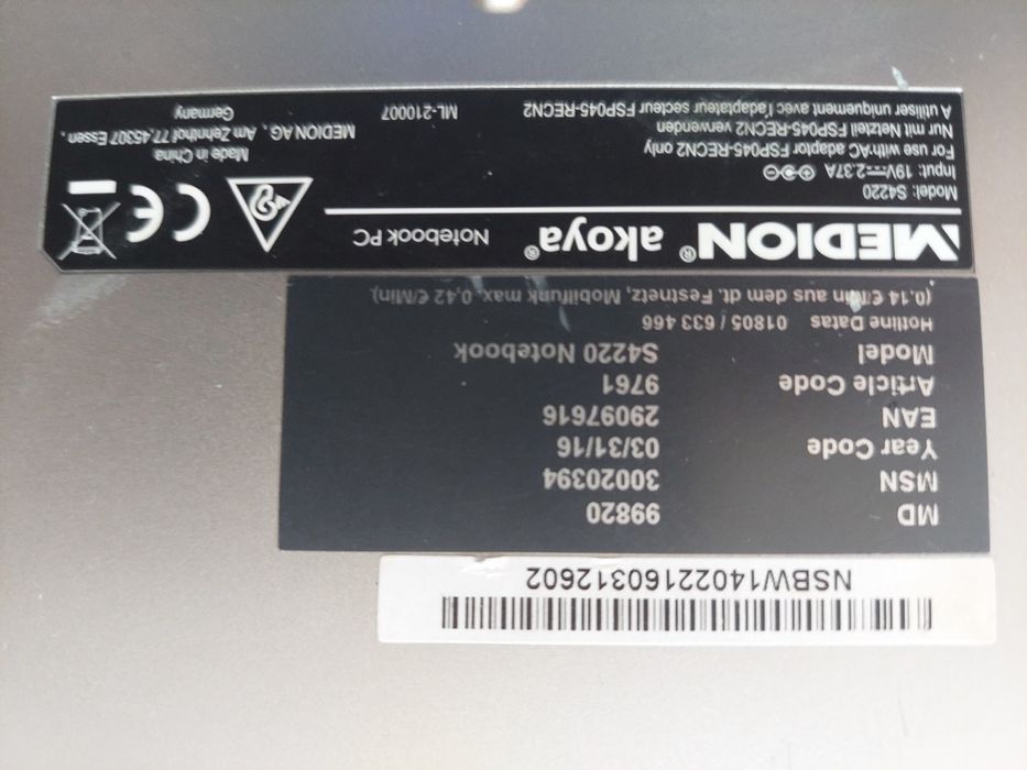 Laptop Medion akoia