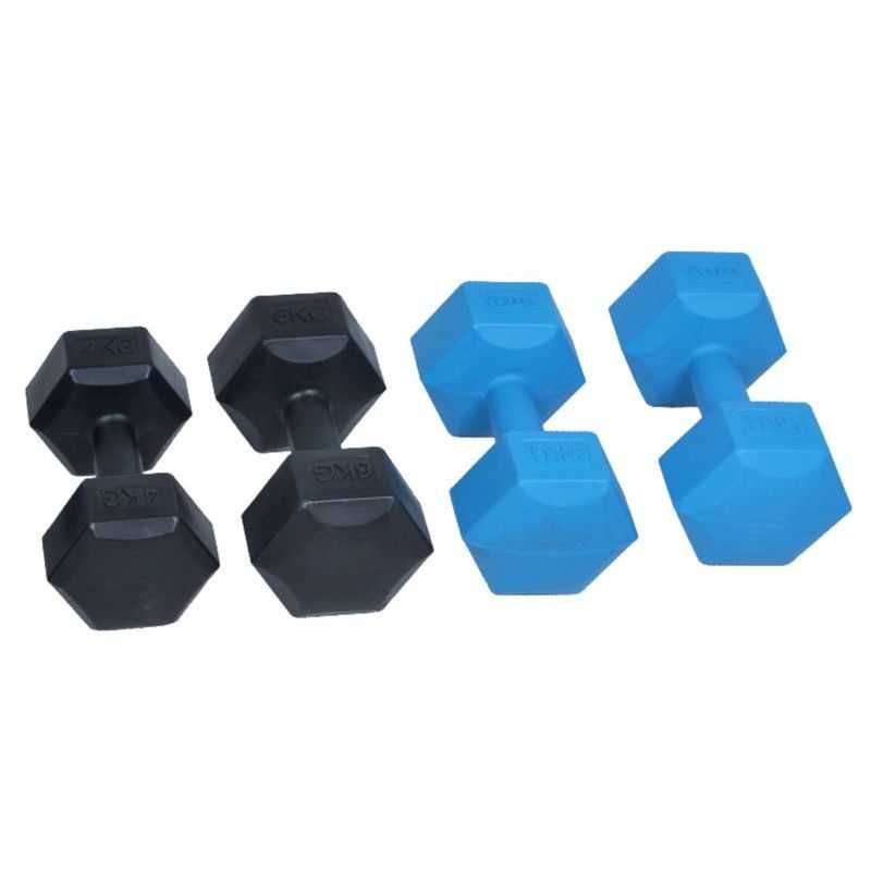 Gantere fitness 0.5-5 kg hexagonale/neopren - de la 8.5 lei/kg - NOI